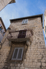 Traditional old stone house in Mediterranean style in the center of Split, Croatia.