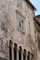 Traditional old stone house in Mediterranean style in the center of Split, Croatia.