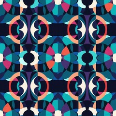 geometric seamless pattern with a modern abstract design created with Generative AI technology
