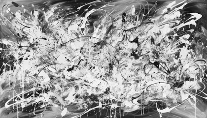 White splattered paint on a black background. by generative AI