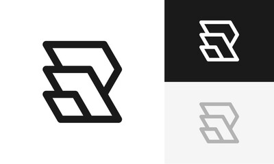 Initials R logo design. Initial Letter Logo Design Vector.