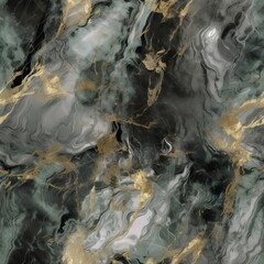 Obraz premium Seamless Green and Grey Marble Texture