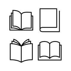 Book icon vector illustration. open book sign and symbol. ebook icon