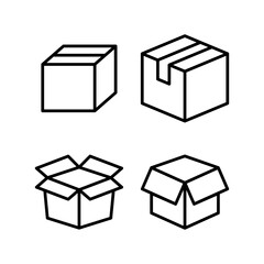 Box icon vector illustration. box sign and symbol, parcel, package