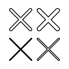 Close icon vector illustration. Delete sign and symbol. cross sign