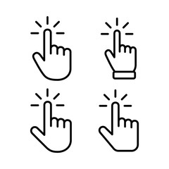 Hand cursor icon vector illustration. cursor sign and symbol. hand cursor icon clik