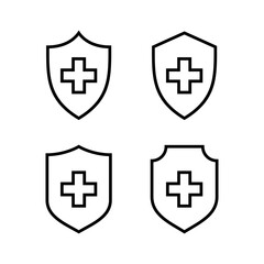 Health insurance icon vector illustration. Insurance document sign and symbol