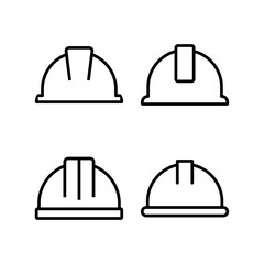 Helmet icon vector illustration. Motorcycle helmet sign and symbol. Construction helmet icon. Safety helmet