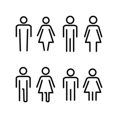 Man and woman icon vector illustration. male and female sign and symbol. Girls and boys