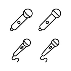 Microphone icon vector illustration. karaoke sign and symbol
