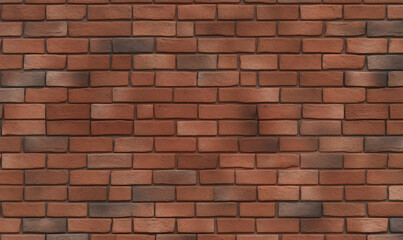 Fototapeta premium Red orange brick wall texture. Texture of old brown and red brick wall. Top view brick pattern on the wall. Generative AI.