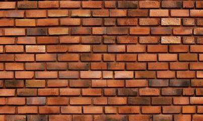 Fototapeta premium Red orange brick wall texture. Texture of old brown and red brick wall. Top view brick pattern on the wall. Generative AI.
