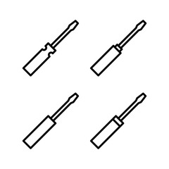 Screwdriver icon vector illustration. tools sign and symbol