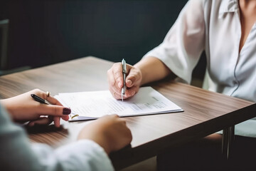 Healthcare concept of professional psychologist doctor consult in psychotherapy session or counsel diagnosis health. Generative AI.