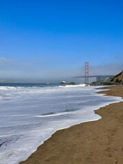 Golden Gate Bridge from Baker Beach in San Francisco, California