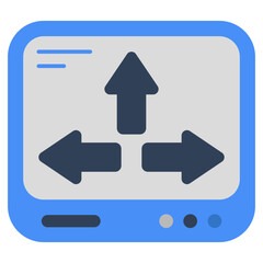 Modern design icon of directional arrows 