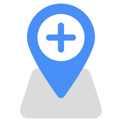Editable design icon of add location 