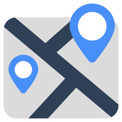 Premium design icon of map 