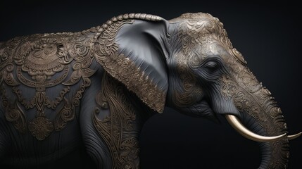 Majestic Elephant with Ornate Details