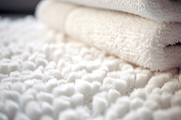 neat stack of white towels. Generative AI