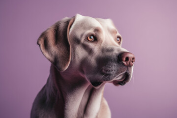 Dog portrait with copy space