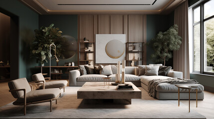 A modern design for living room, interior luxury design