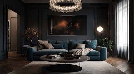 A modern design for living room, interior luxury design