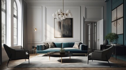 A modern design for living room, interior luxury design