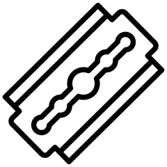 razor icon ilustration design with outline