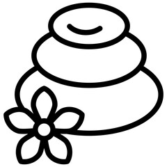 spa icon ilustration design with outline