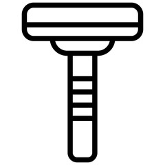 disposable razor icon ilustration design with outline