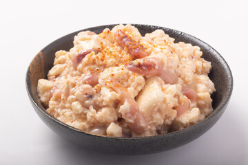 豆腐とイカの塩辛の和え物
