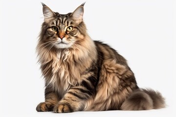 Obraz premium norwegian wild cat isolated on white