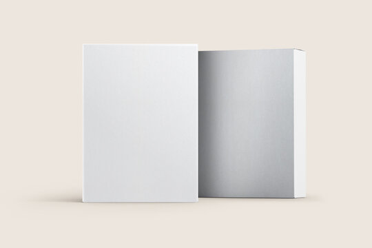 Porridge, cereals or washing powder box mock up. 3D illustration, 3D rendering. 
