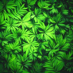 Green leaves background ai generated
