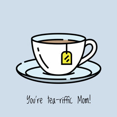 Heartwarming Greeting Cards: Show Your Love with Cute Animals and Flowers on Mother's Day. Perfect Mother's Day Celebration Card Vector Design