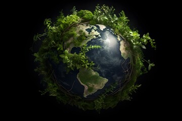 Obraz na płótnie Canvas green plant planet