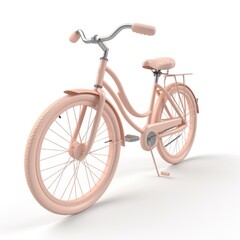 3d model of bicycle, pastel colors, generative ai
