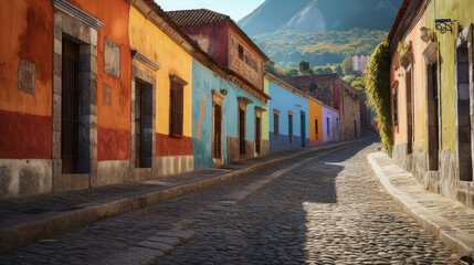 Fototapeta premium narrow street in the town