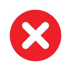 red cross mark icon vector