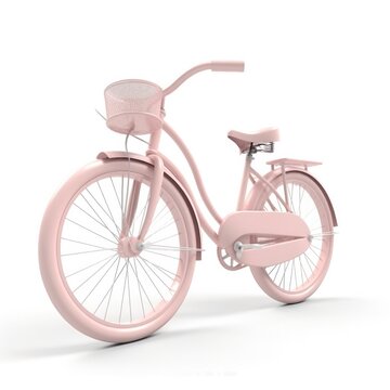 3d model of bicycle, pastel colors, generative ai
