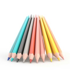 Fototapeta premium crayon - set of colorful color pencil, generative ai