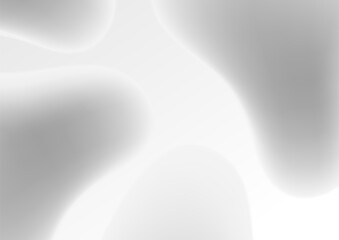 Grey white smooth blurred wavy luquid shapes abstract background. Vector design