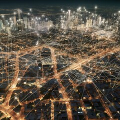 Digital network over a city