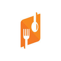 sign of simple restaurant logo vector icon illustration