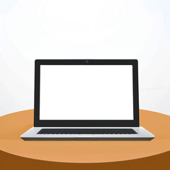 laptop computer with blank screen