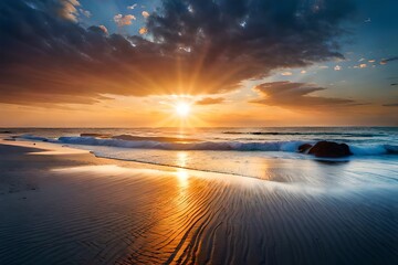 Obraz premium sunset at the beach