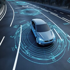 Autonomous car, data showing detection