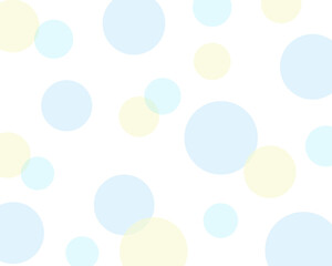 ランダムに置かれたカラフルな水玉模様　背景「