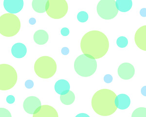 ランダムに置かれたカラフルな水玉模様　背景「